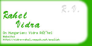 rahel vidra business card